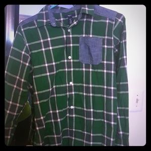Boys plaid long sleeve shirt